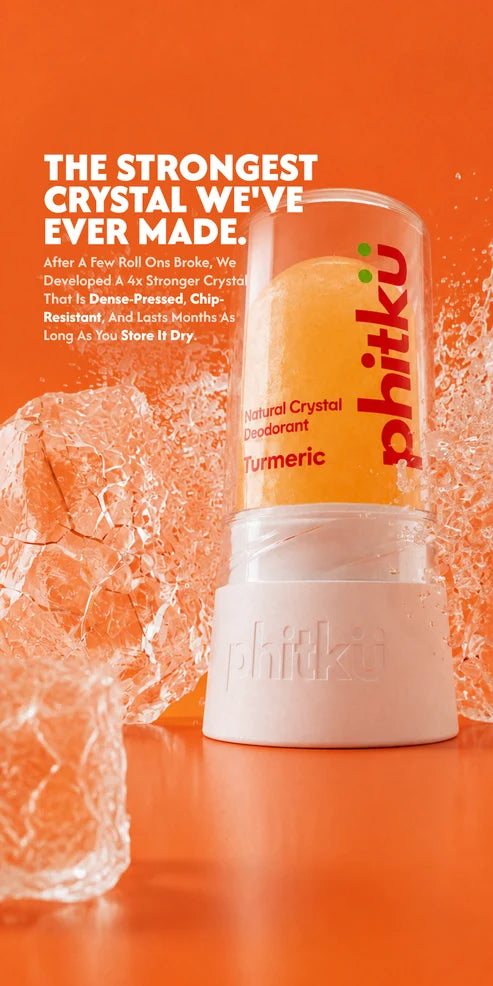 Alum Infused Crystal Roll-On Stick - Turmeric